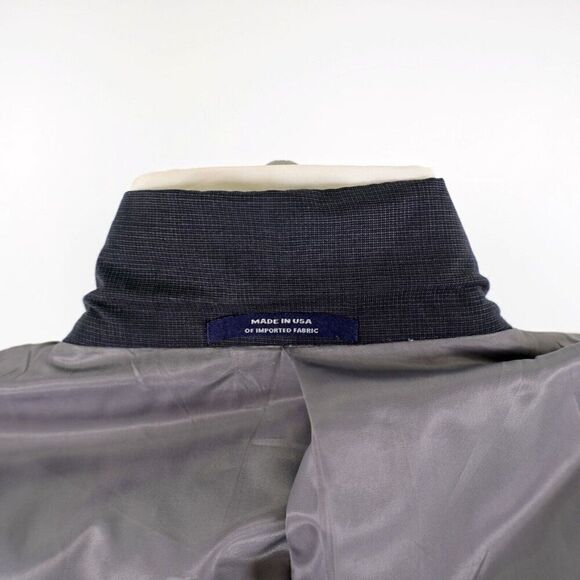 Hart Schaffner Marx 42R Wool Gray Check Suit 39/31 2 Piece 2 Button High Rise Pl - Picture 16 of 16